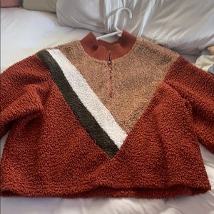 Orange patterned sweater